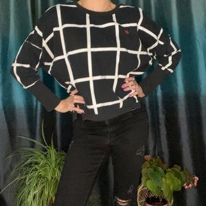 Adidas // Black and White // Large // Sweater